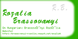 rozalia brassovanyi business card